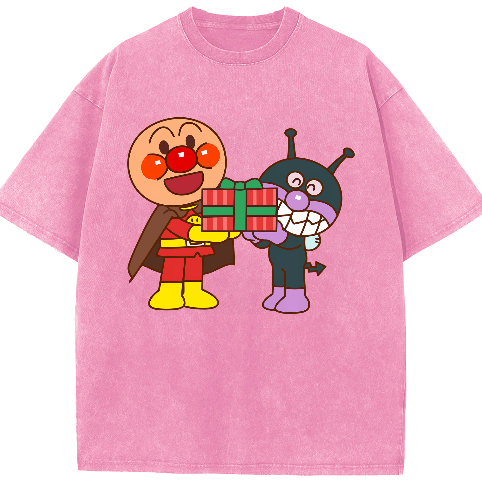 （画像用） アンパンマン Anpanman 綿100% ヴィンテージ風 半袖Tシャツ（フロントプリント）